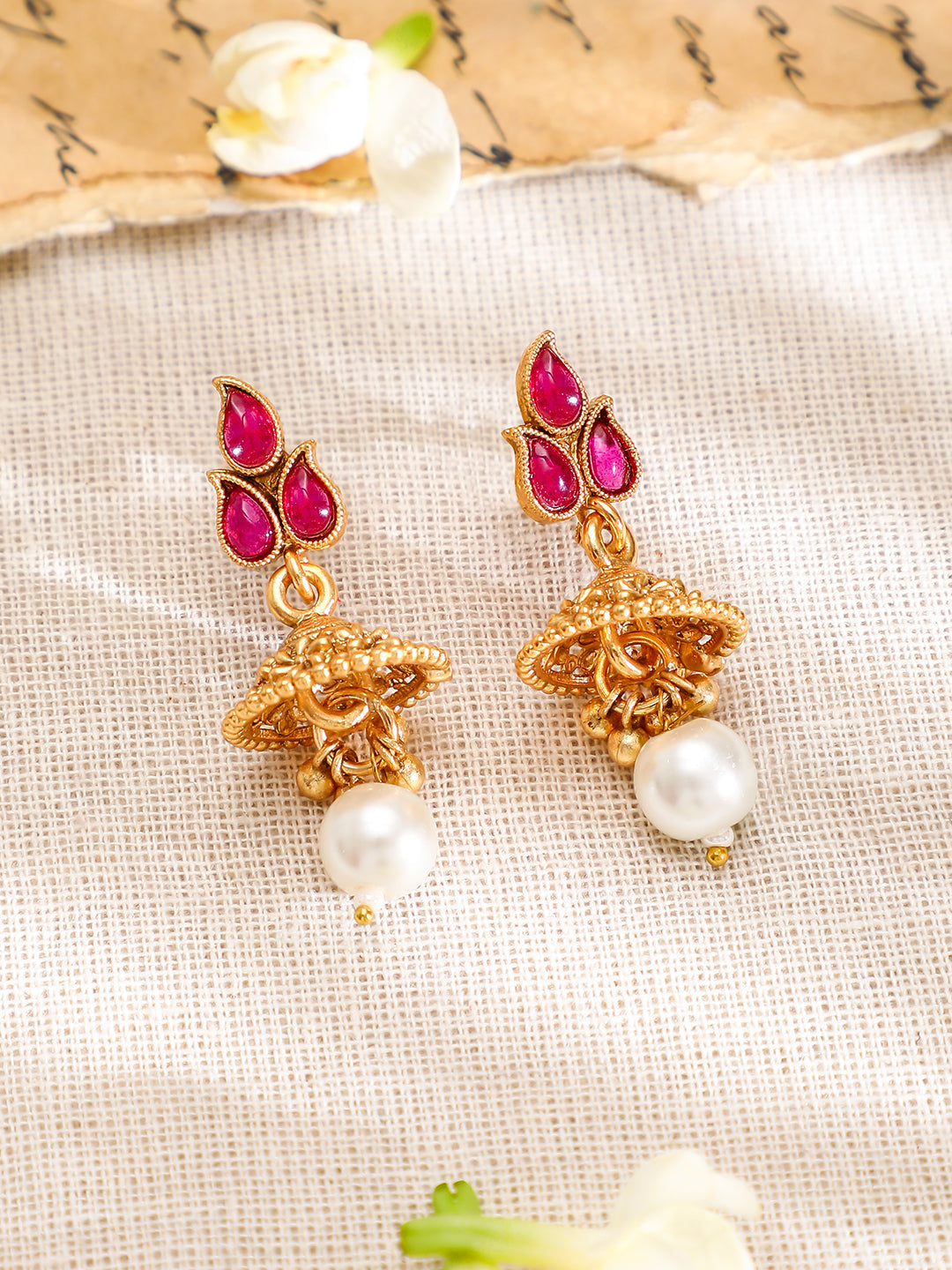 Pink Studded Necklace Set フリーサイズ