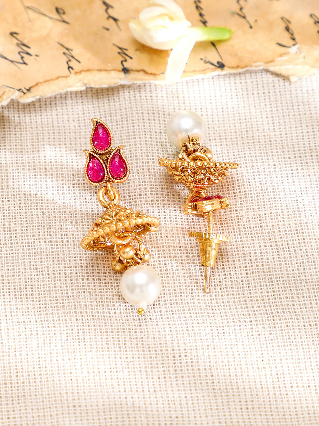 Pink Studded Necklace Set フリーサイズ