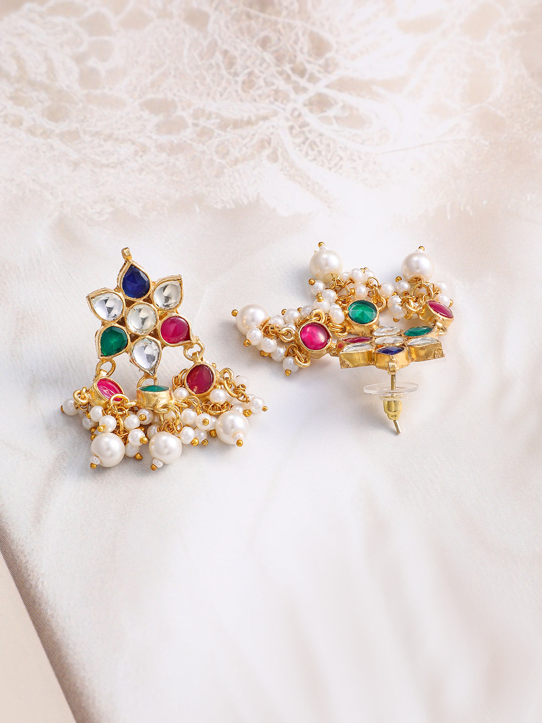 Floral Canvas Multicolour Necklace Set フリーサイズ