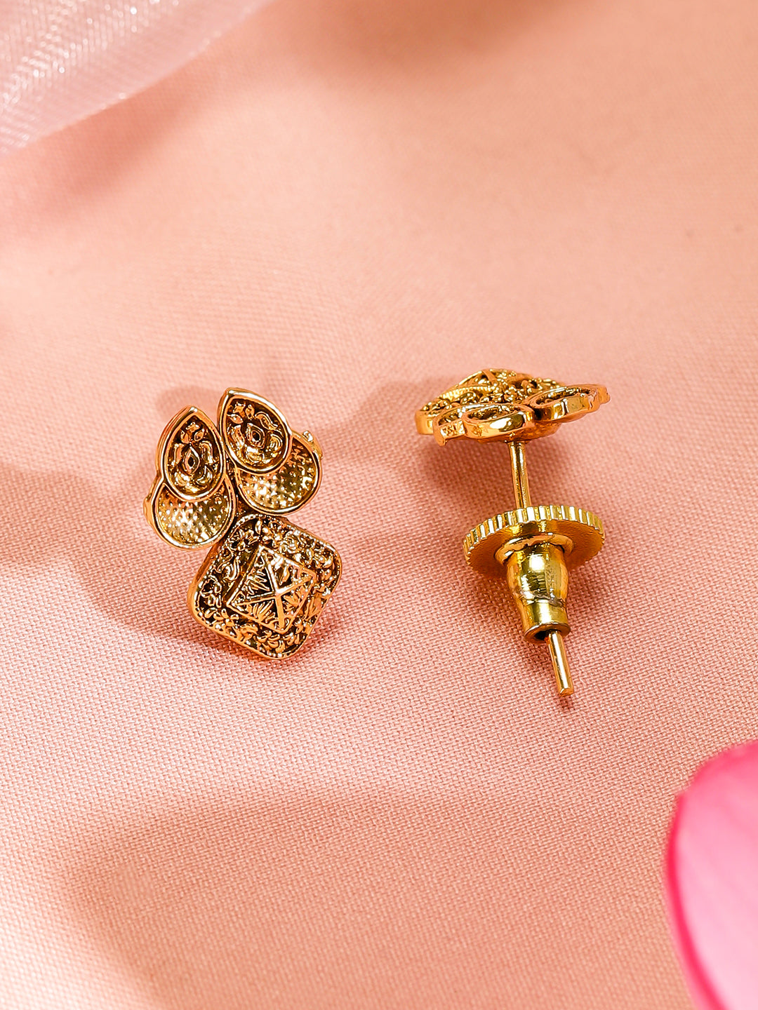 Square & Paisley Design Necklace Set フリーサイズ