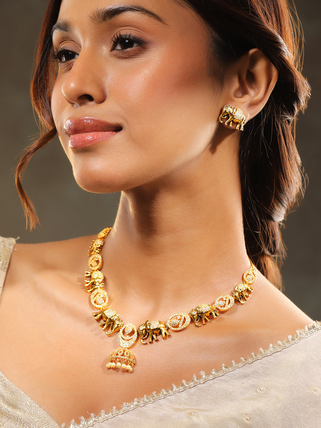 Splendid Short Temple Necklace Set フリーサイズ