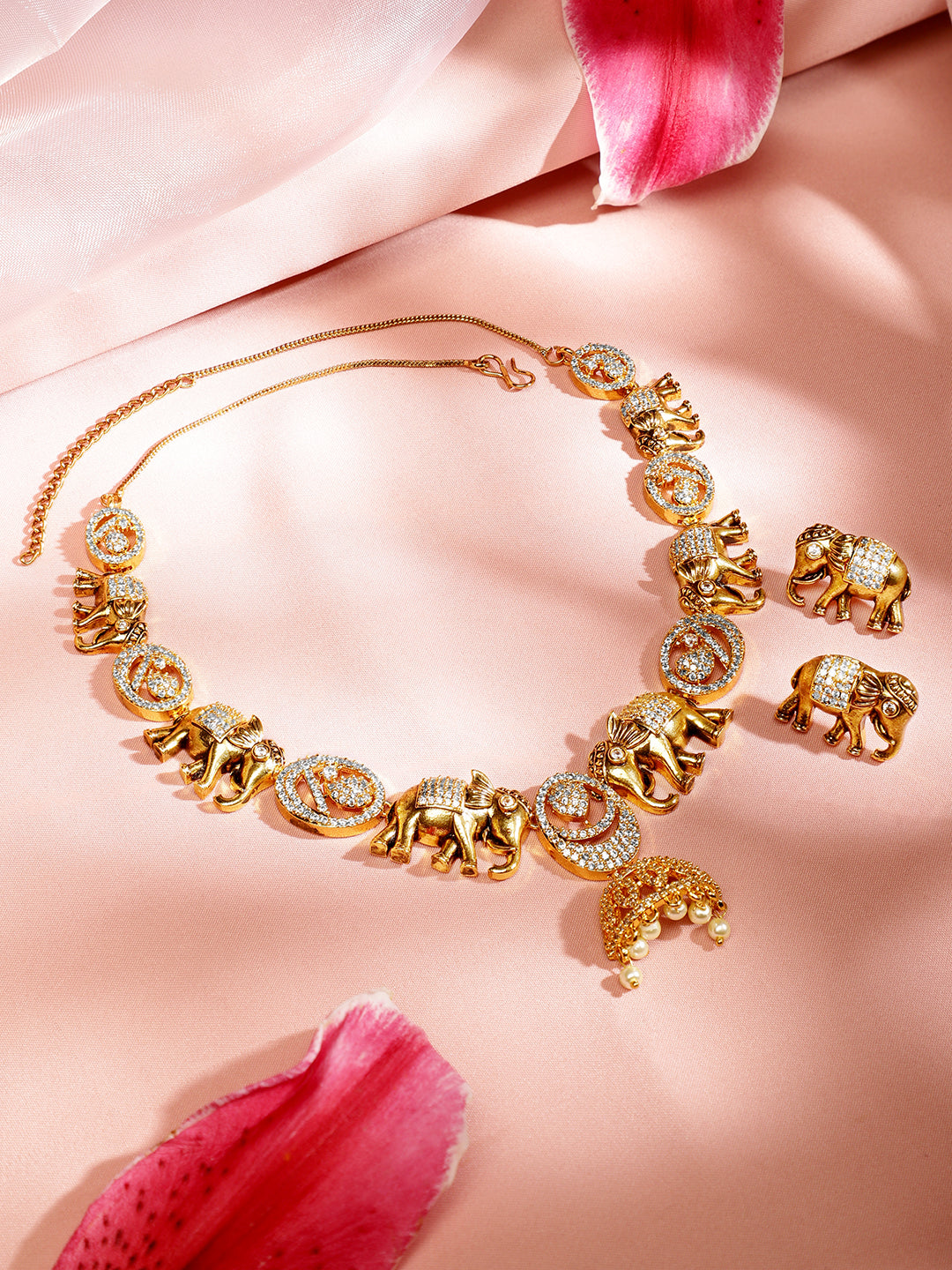 Splendid Short Temple Necklace Set フリーサイズ