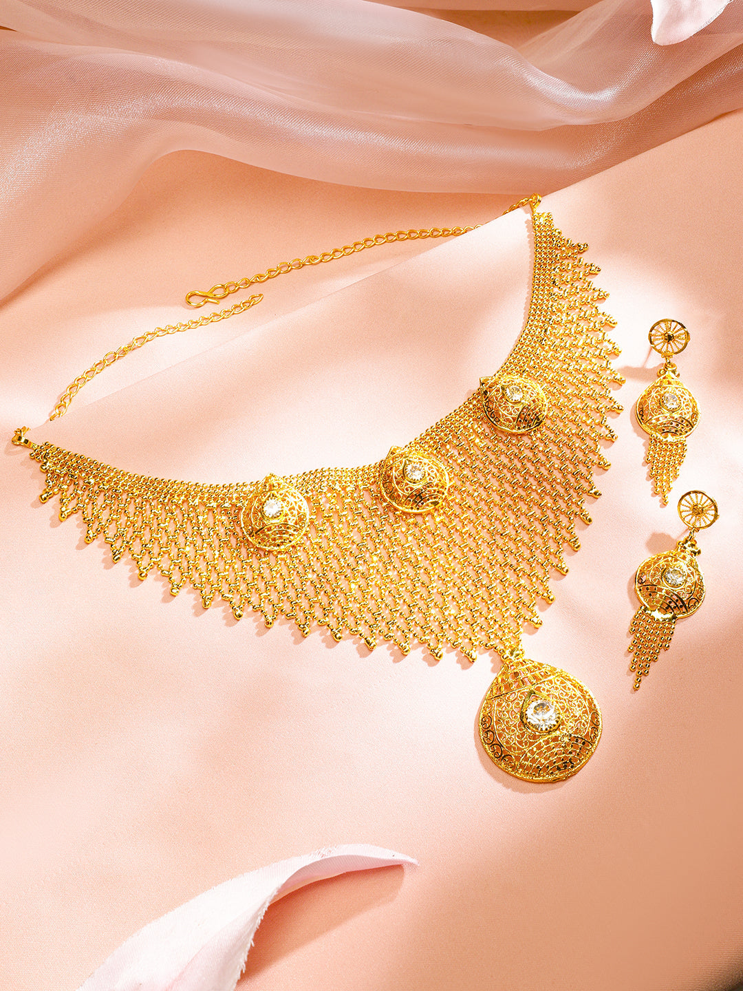 Sunlit Queen’s Gold-Plated Necklace Set フリーサイズ