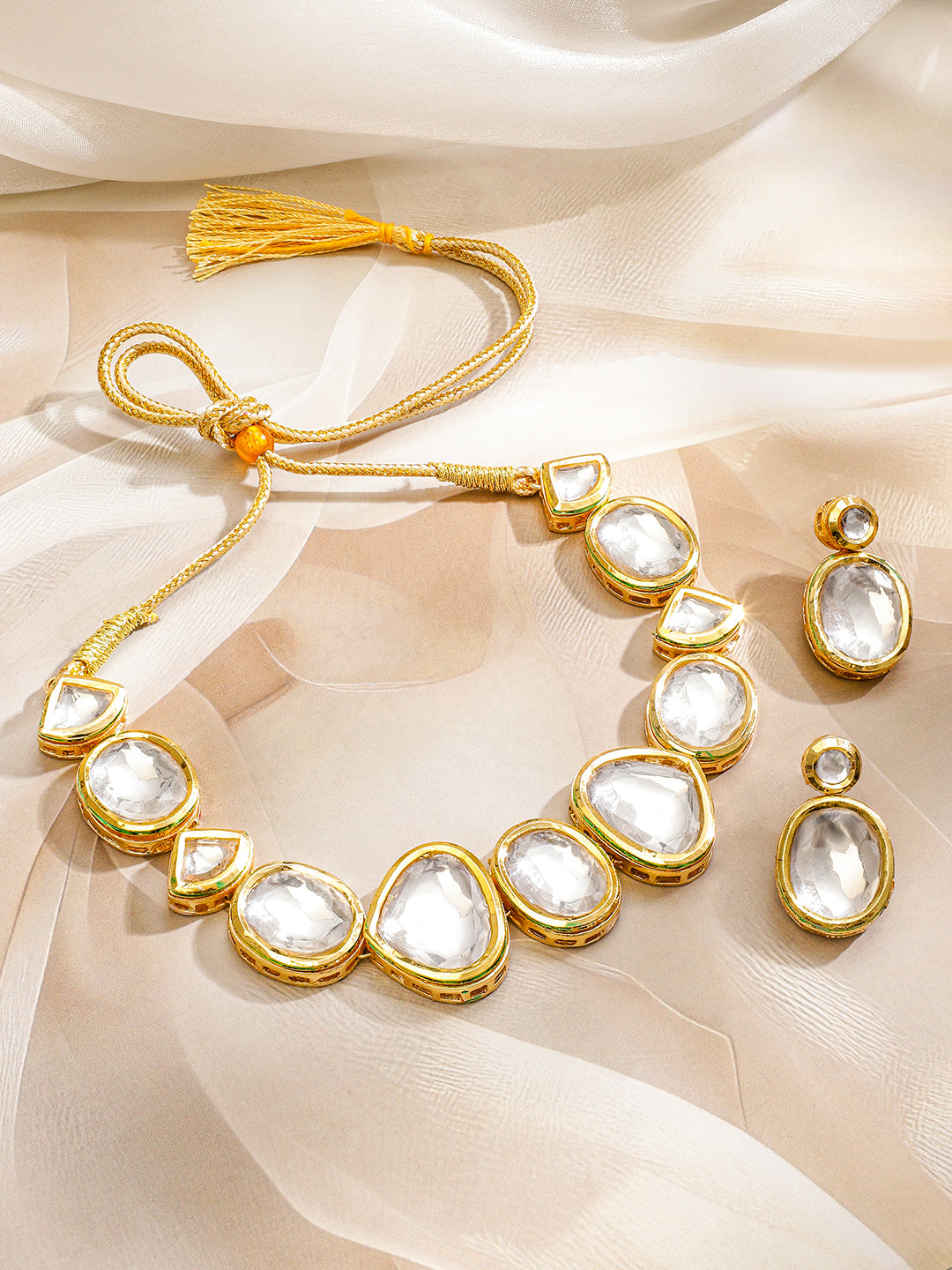 Gilded Dreams in Kundan Necklace Set フリーサイズ