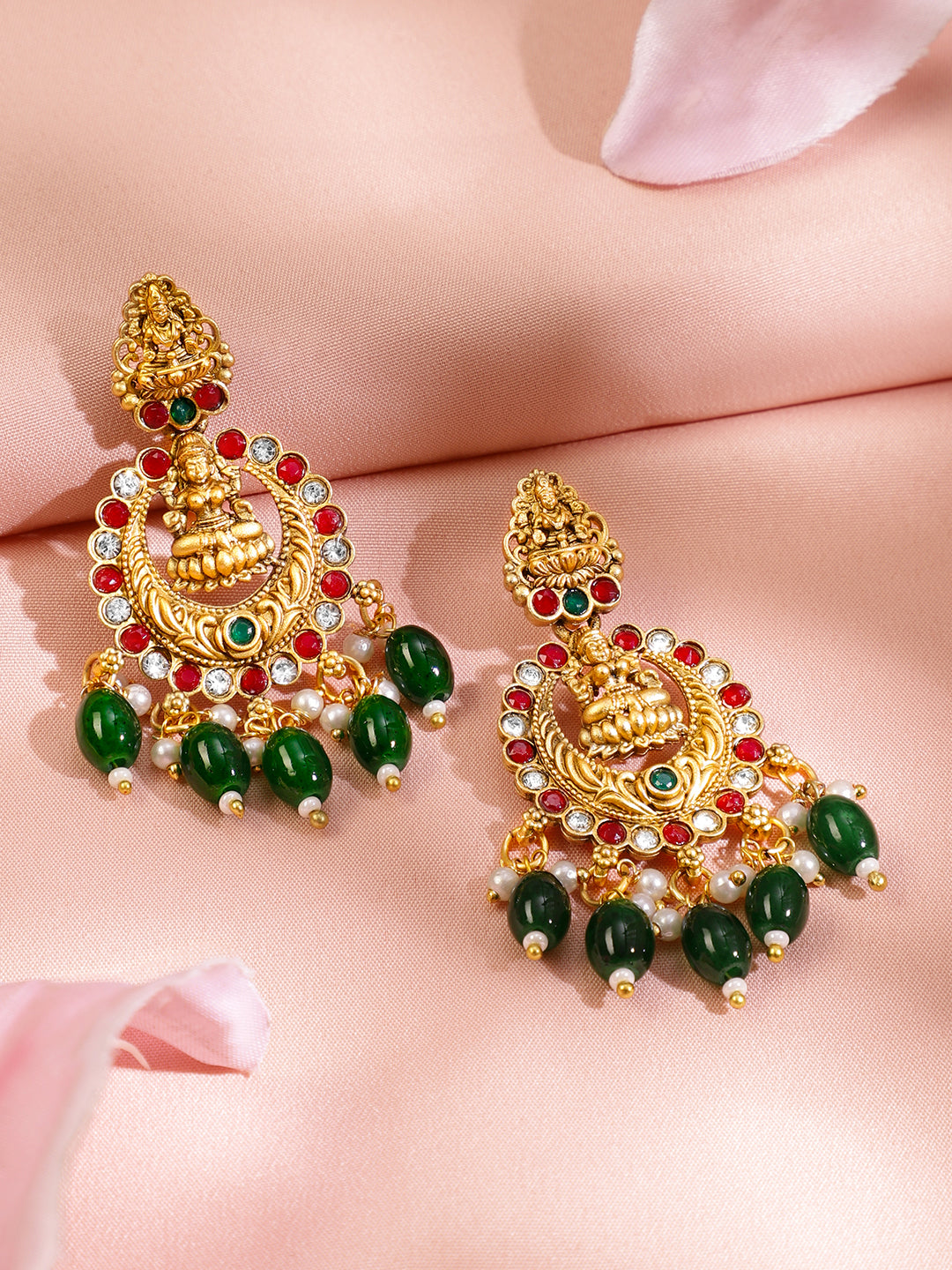 Laxmi Motif Multicolor Necklace Set フリーサイズ