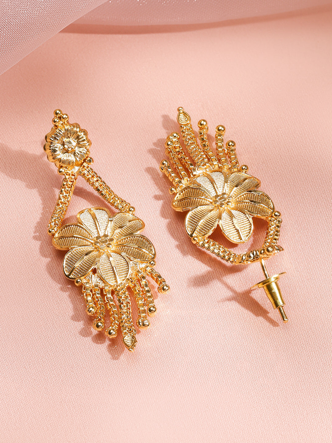 Floral Design Golden Necklace Set フリーサイズ