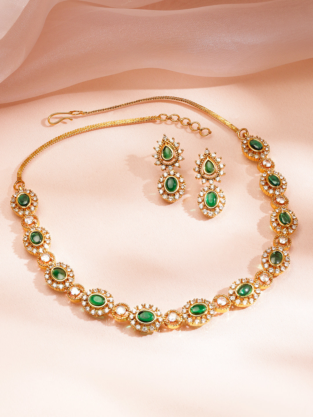 Golden Hour Kundan Pearl Necklace Set フリーサイズ