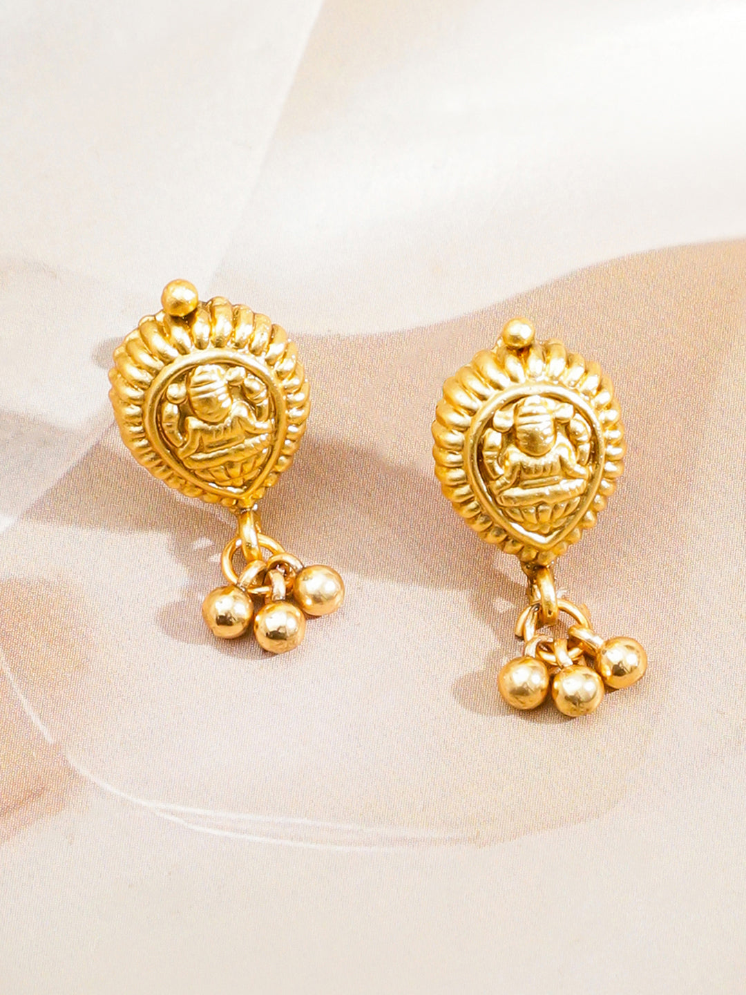 Heart Motif Gold Drop Necklace Set フリーサイズ