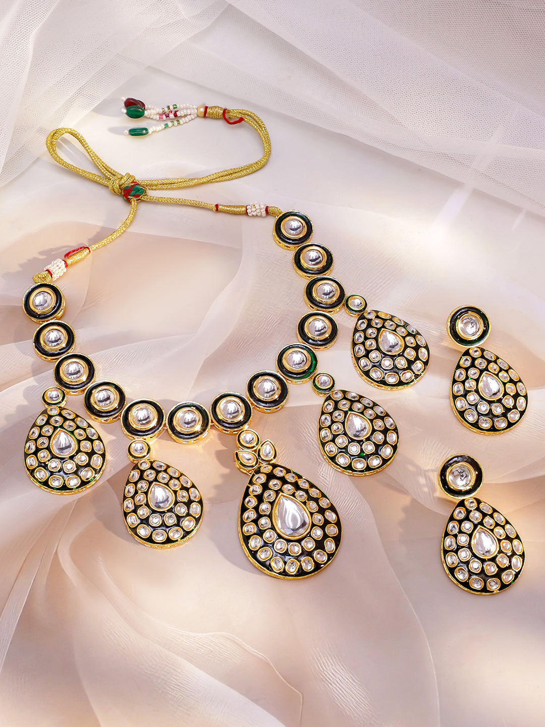 Gallery of Glimmers Kundan Necklace Set フリーサイズ