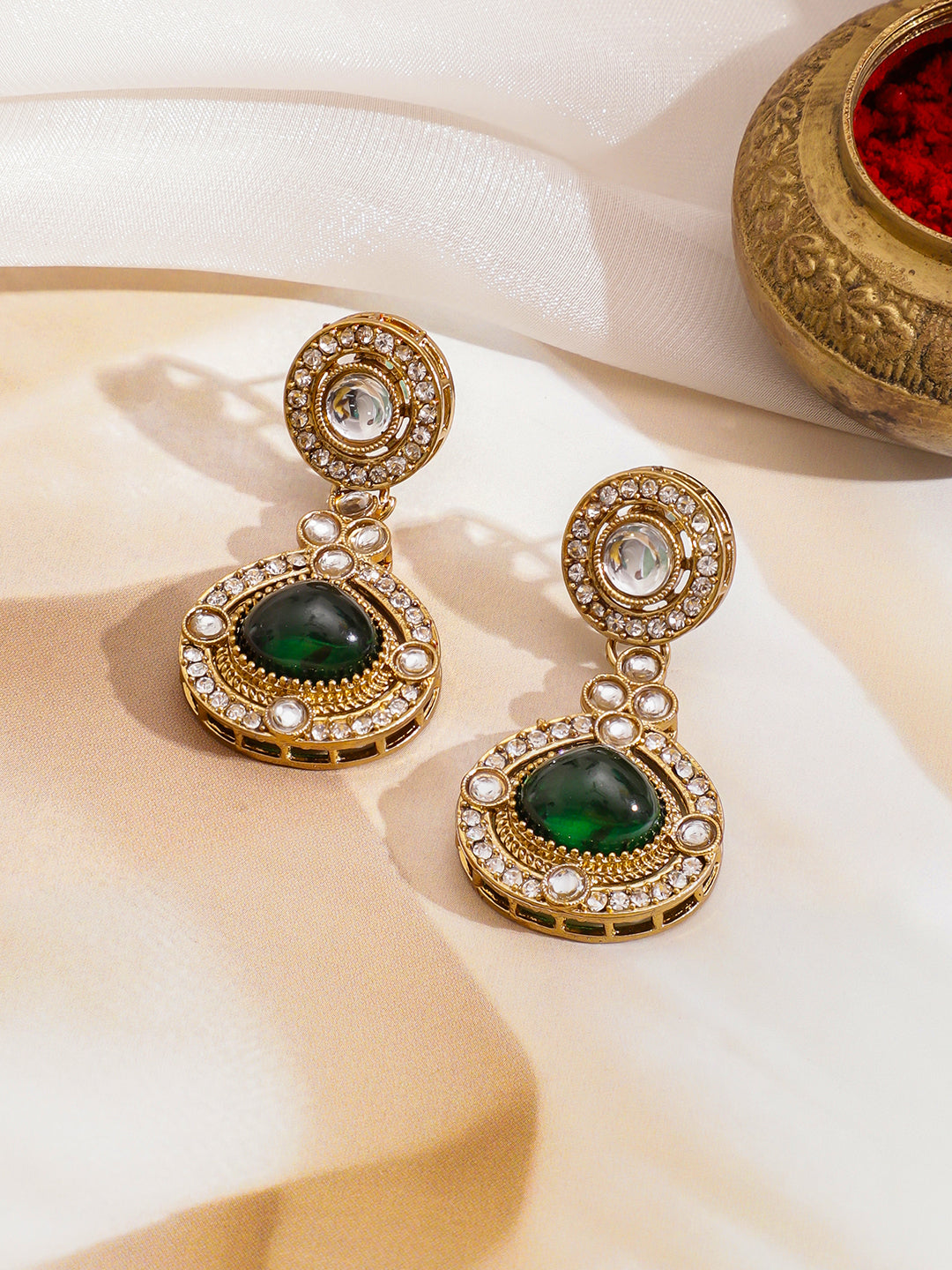 Color Mist Kundan Necklace Set フリーサイズ