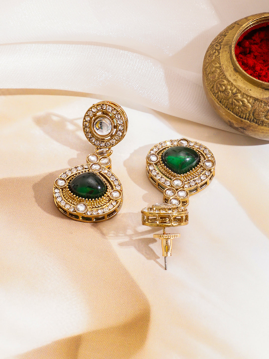 Color Mist Kundan Necklace Set フリーサイズ