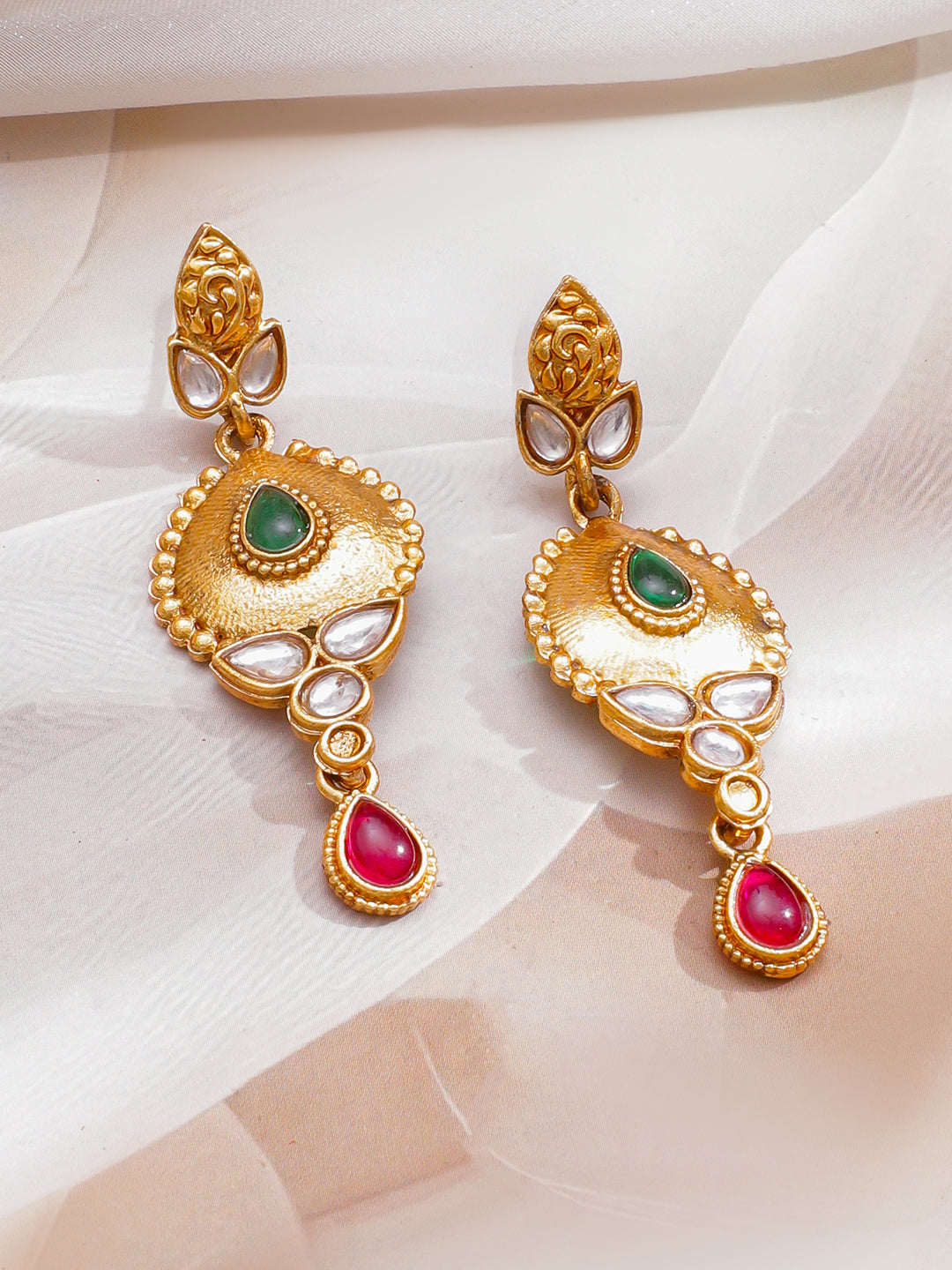 Festive Song of Emerald & Ruby Necklace Set フリーサイズ