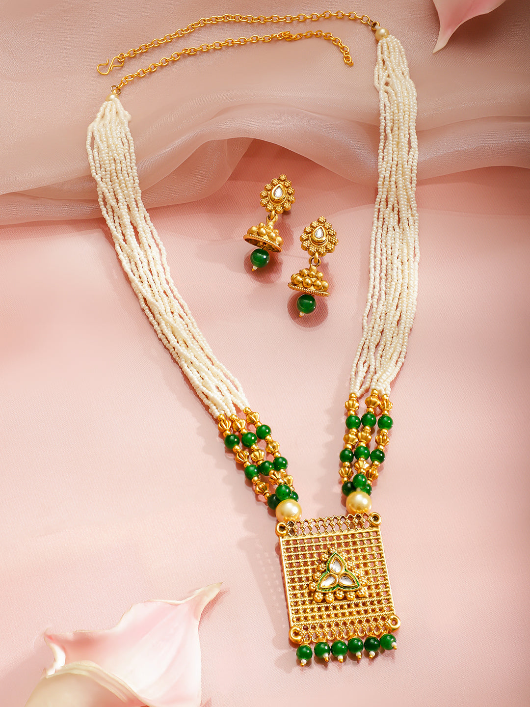 Royal Garden Green Necklace Set フリーサイズ