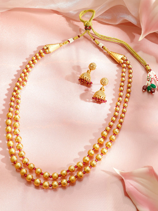 Golden Melody Ethnic Necklace Set フリーサイズ