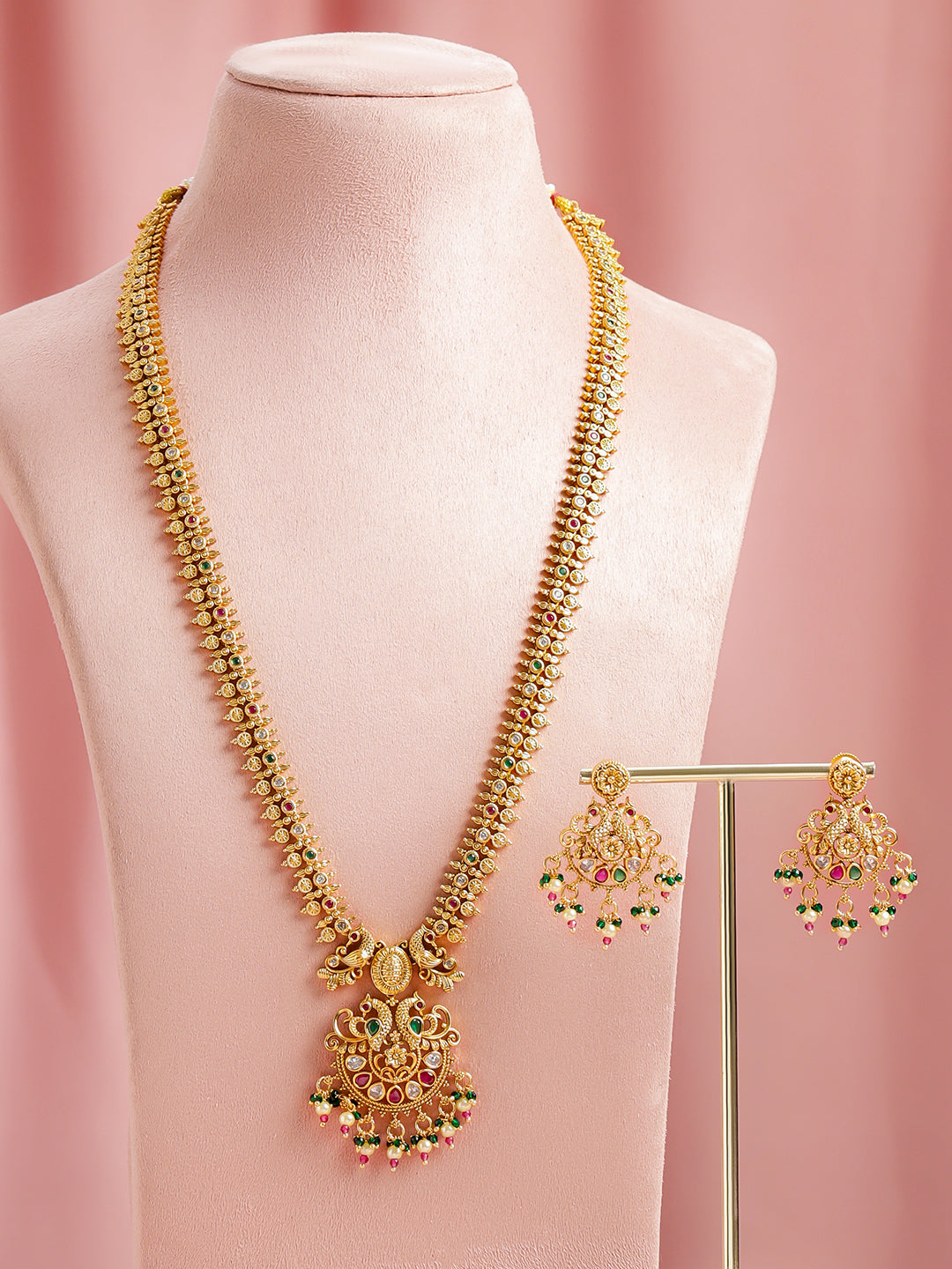 Eternal Glow Green Pink Necklace Set フリーサイズ