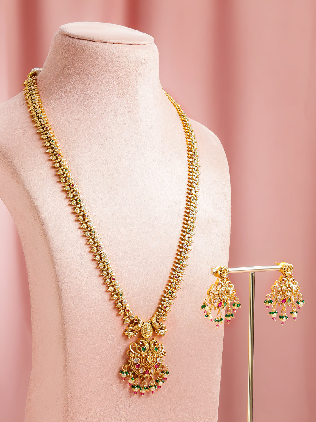 Eternal Glow Green Pink Necklace Set フリーサイズ