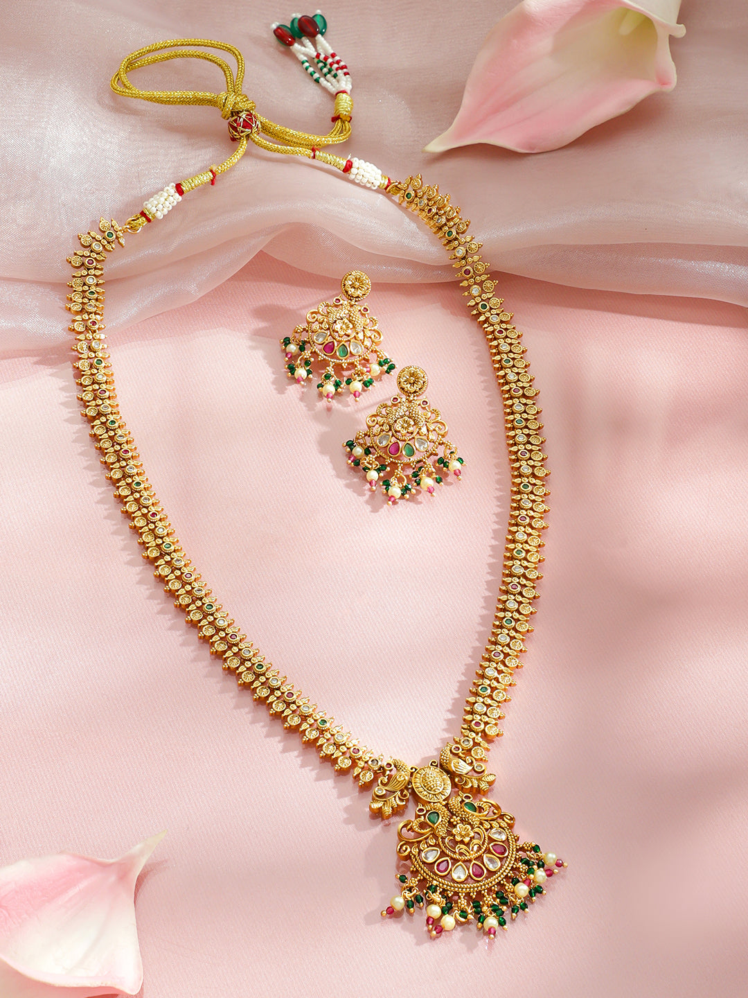 Eternal Glow Green Pink Necklace Set フリーサイズ