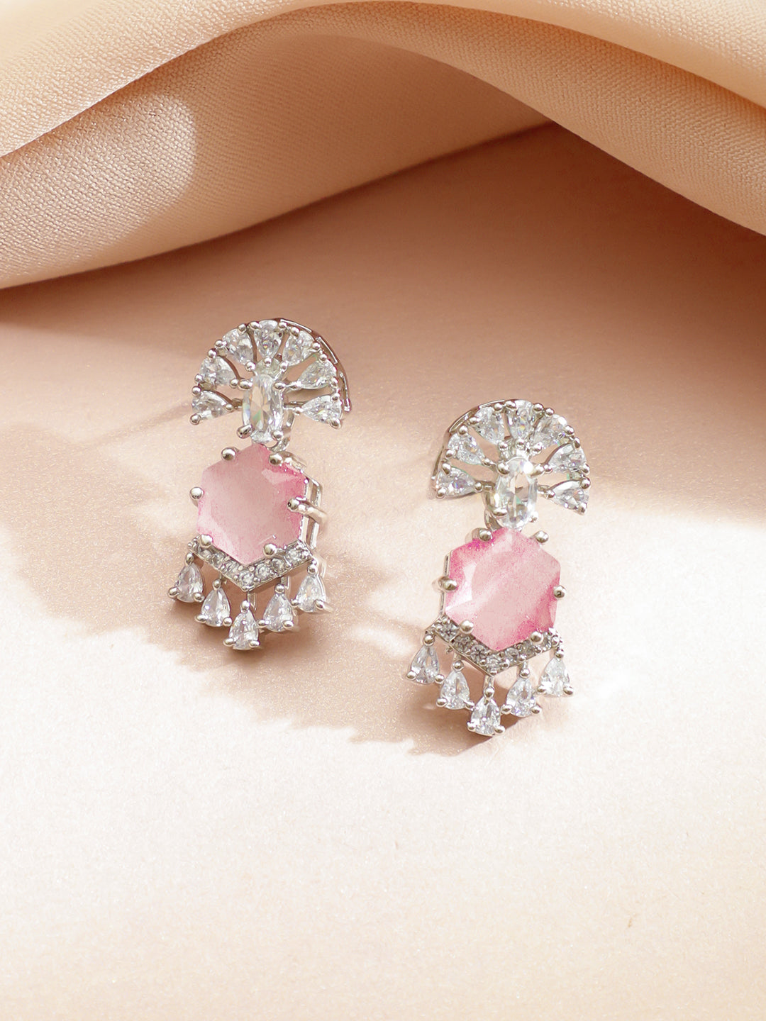 Pink Crystal Shine Party Necklace Set フリーサイズ
