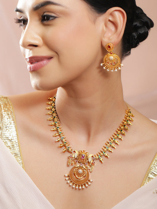 Sunrise of Tradition Golden Necklace Set フリーサイズ