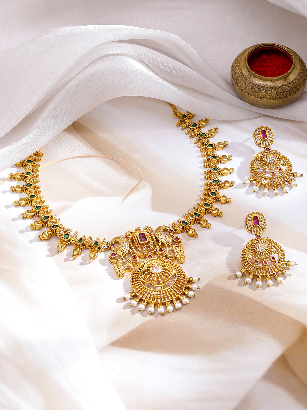 Sunrise of Tradition Golden Necklace Set フリーサイズ