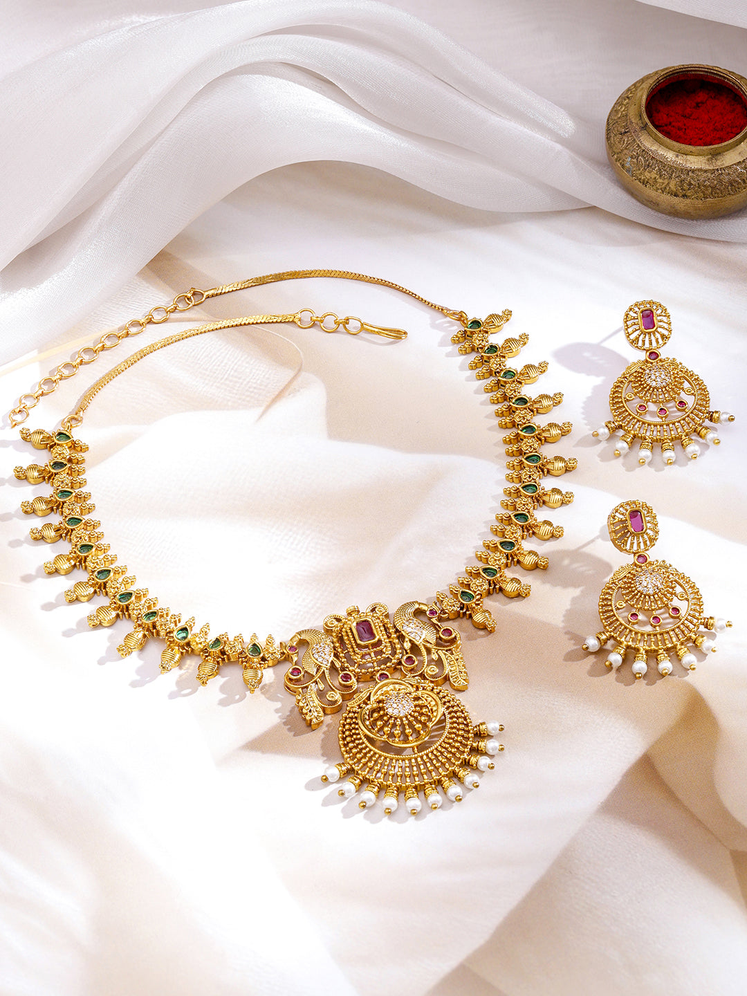 Sunrise of Tradition Golden Necklace Set フリーサイズ
