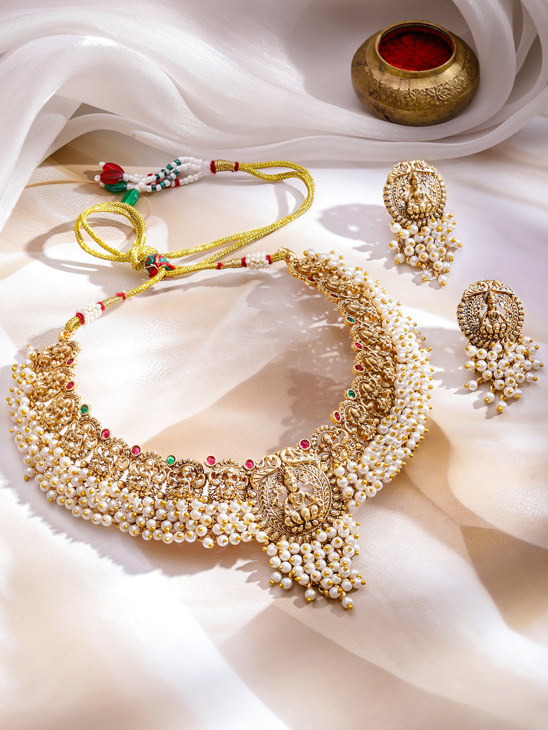 Temple Grace in Pearls Necklace Set フリーサイズ
