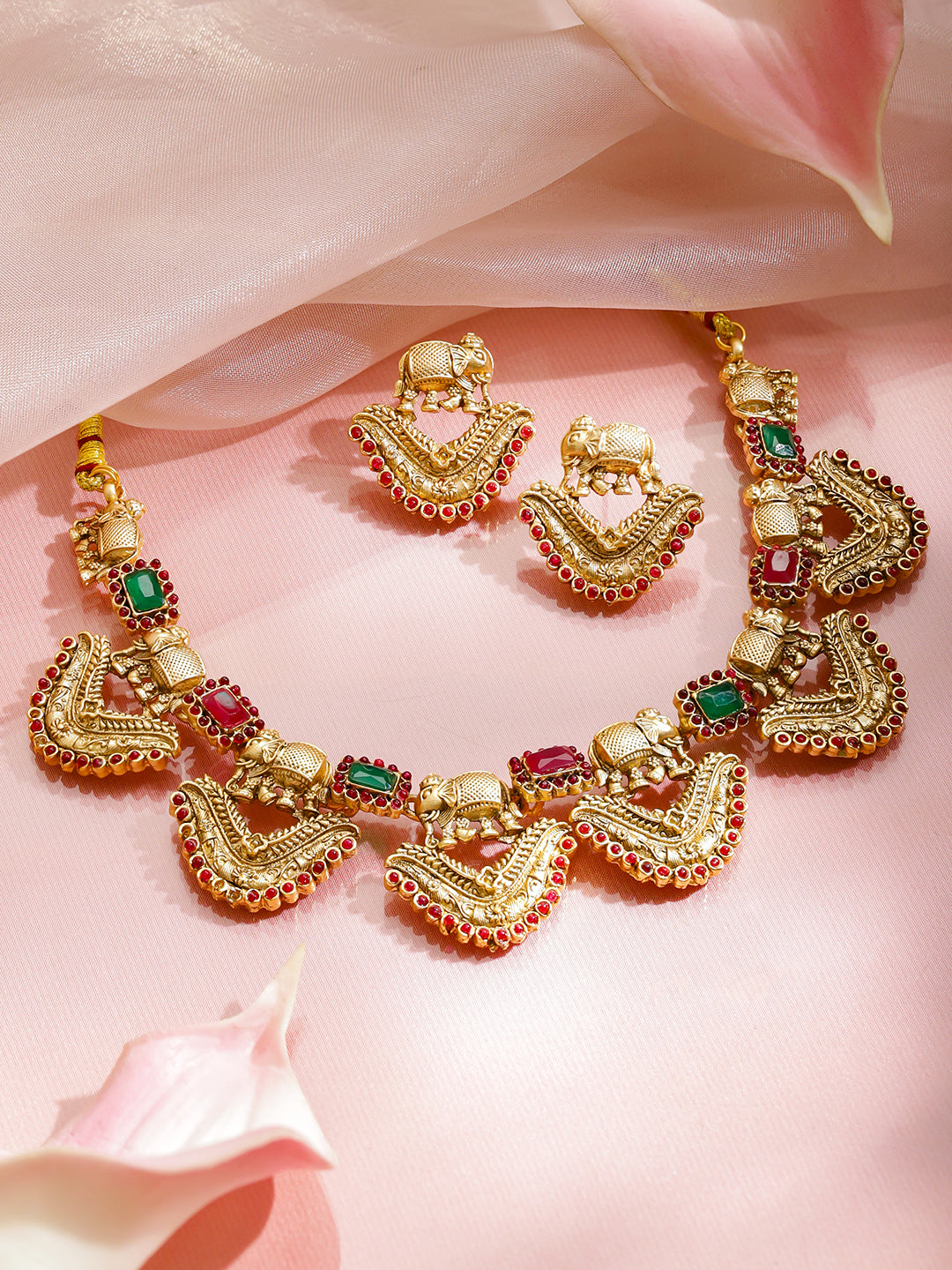 Necklace Set of Elephant Celebrating Colours フリーサイズ