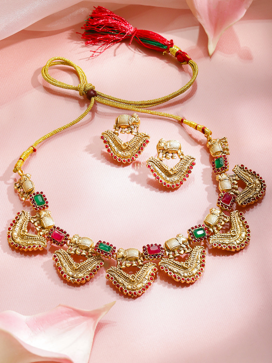 Necklace Set of Elephant Celebrating Colours フリーサイズ