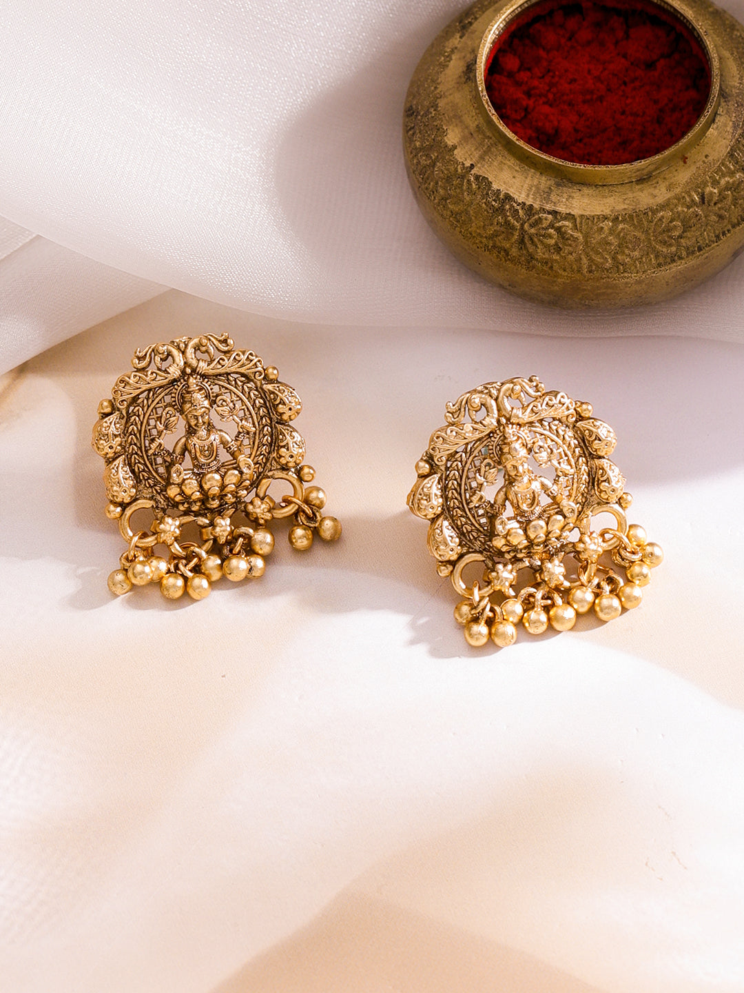 Sacred Lakshmi Temple Necklace Set フリーサイズ