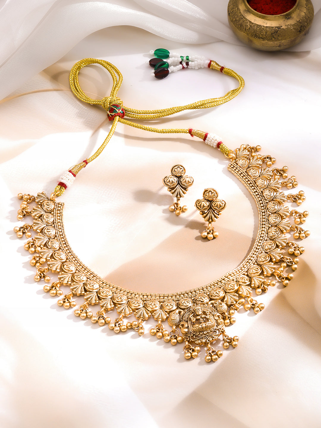 Goddess Heritage Lakshmi Necklace Set フリーサイズ