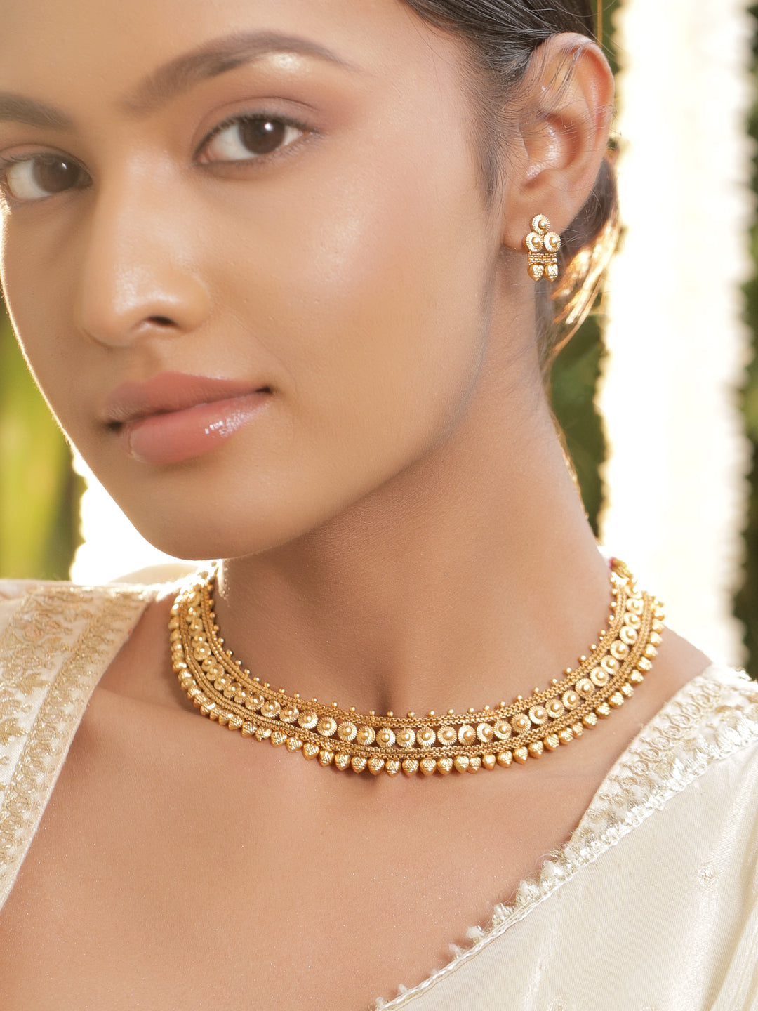 Mystic Gold Carved Necklace Set フリーサイズ