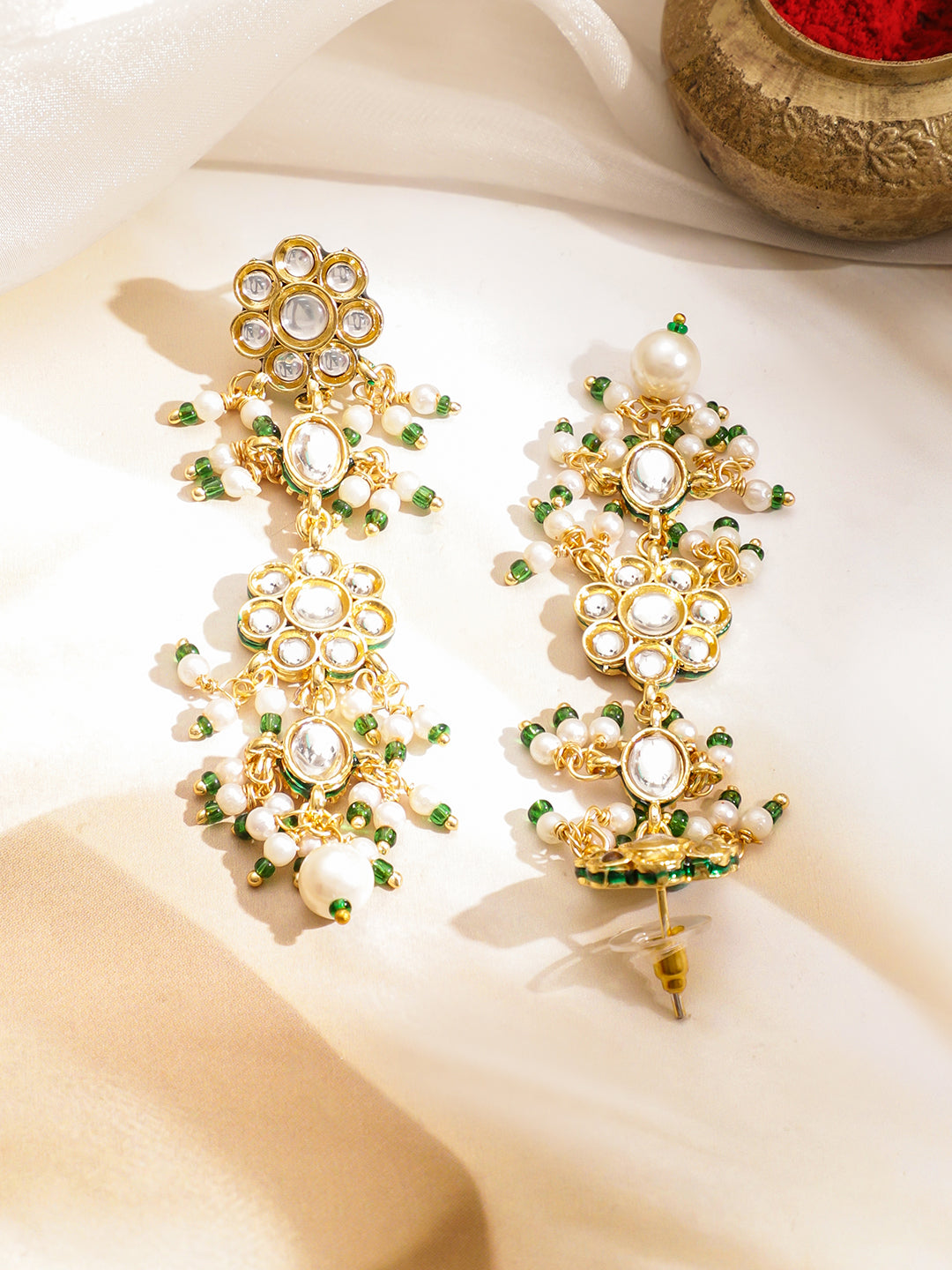 Light Luxe Kundan Necklace Set フリーサイズ