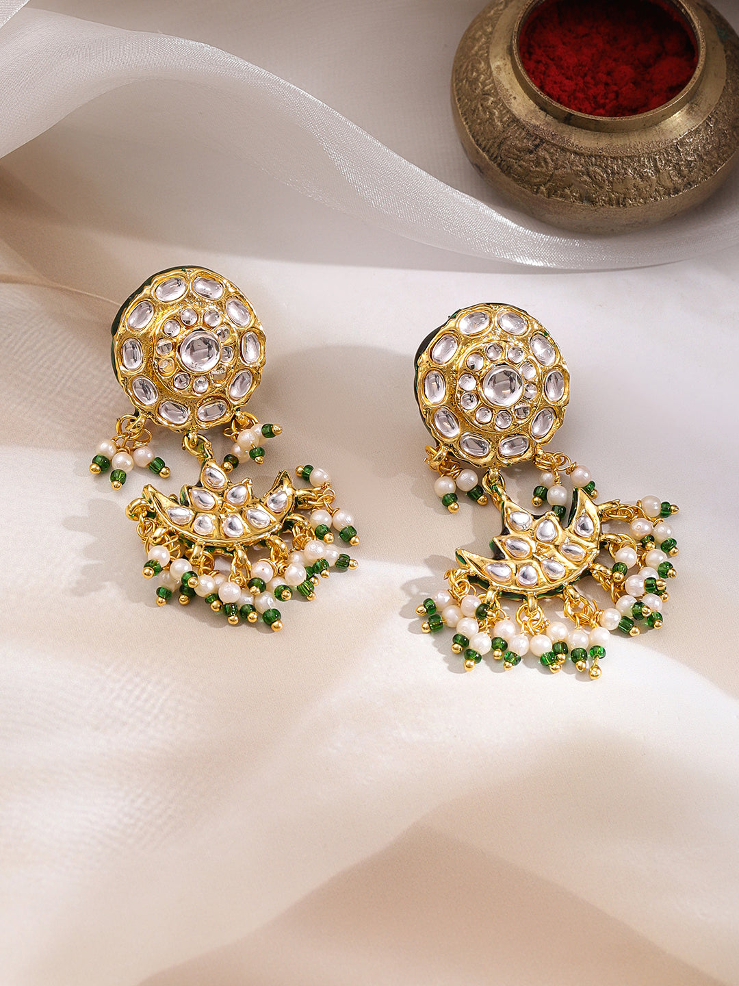 Effortless Radiance Kundan Necklace Set フリーサイズ