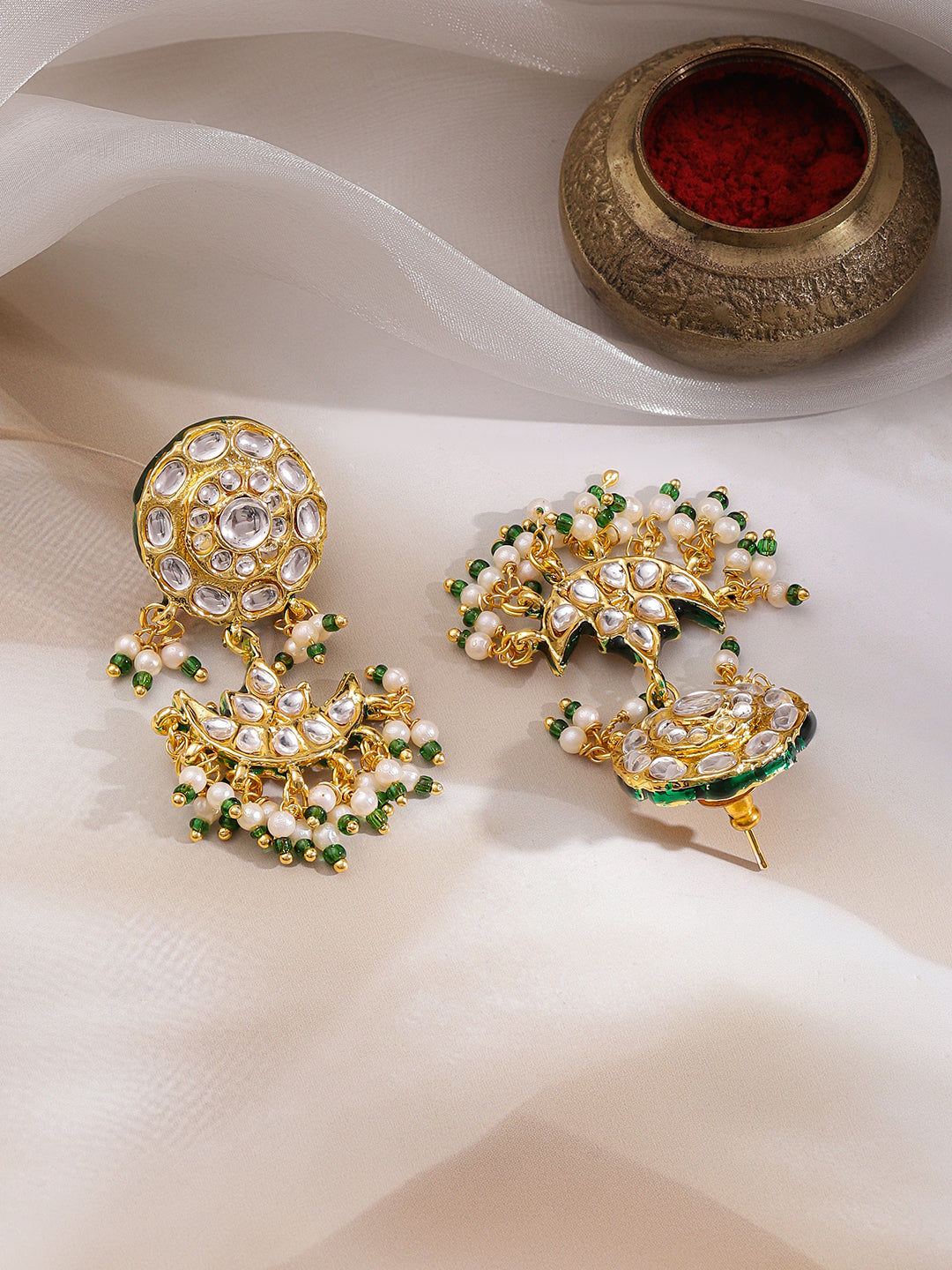 Effortless Radiance Kundan Necklace Set フリーサイズ