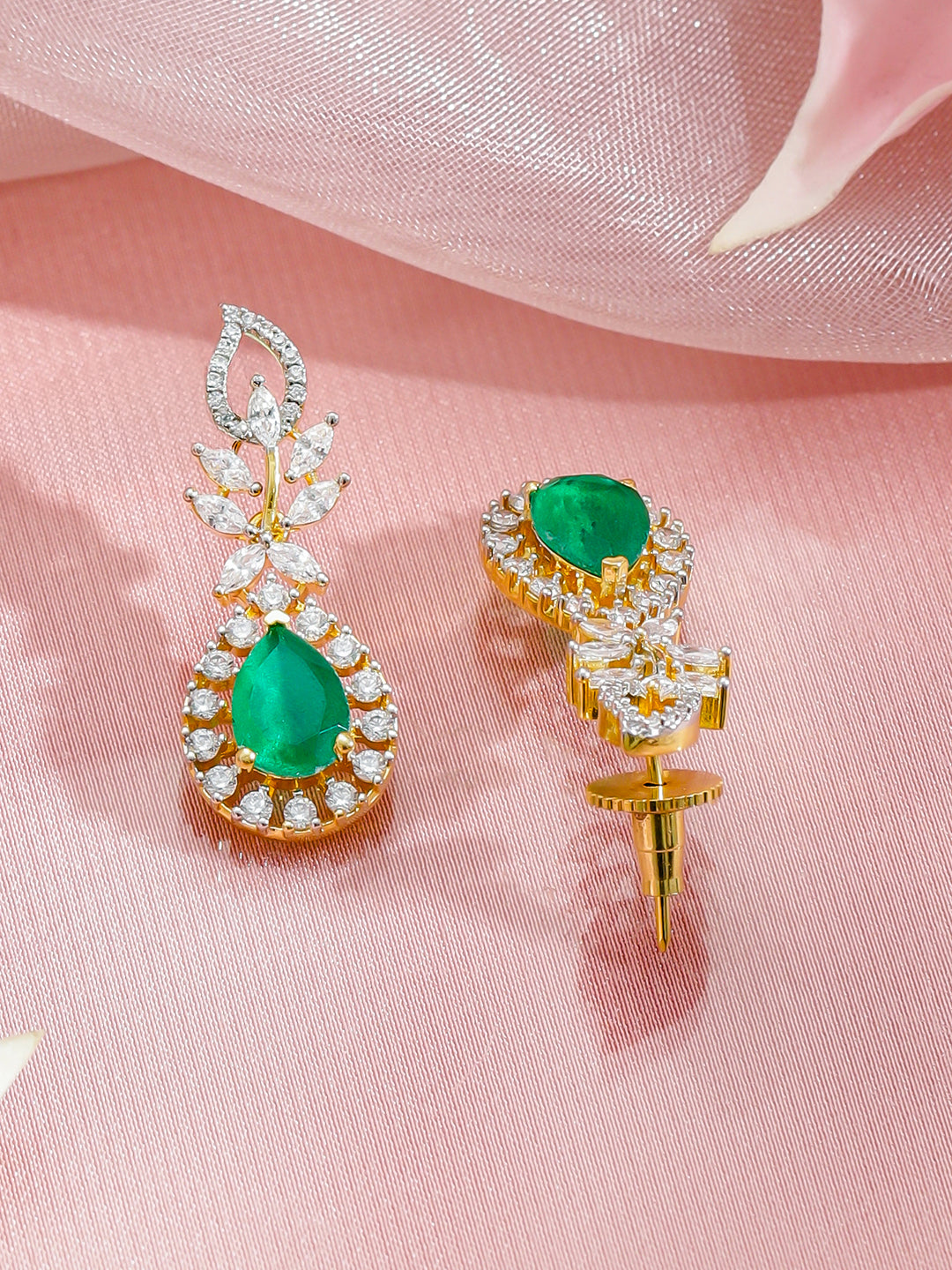 Luxe Green Crystal Necklace Set フリーサイズ