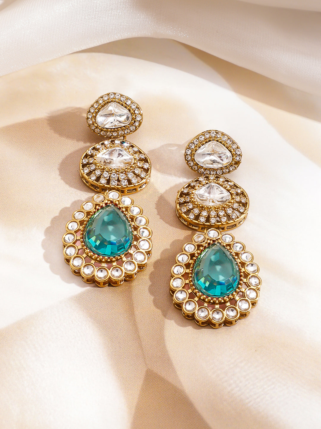 Artisan Crafted Turquoise Necklace Set フリーサイズ