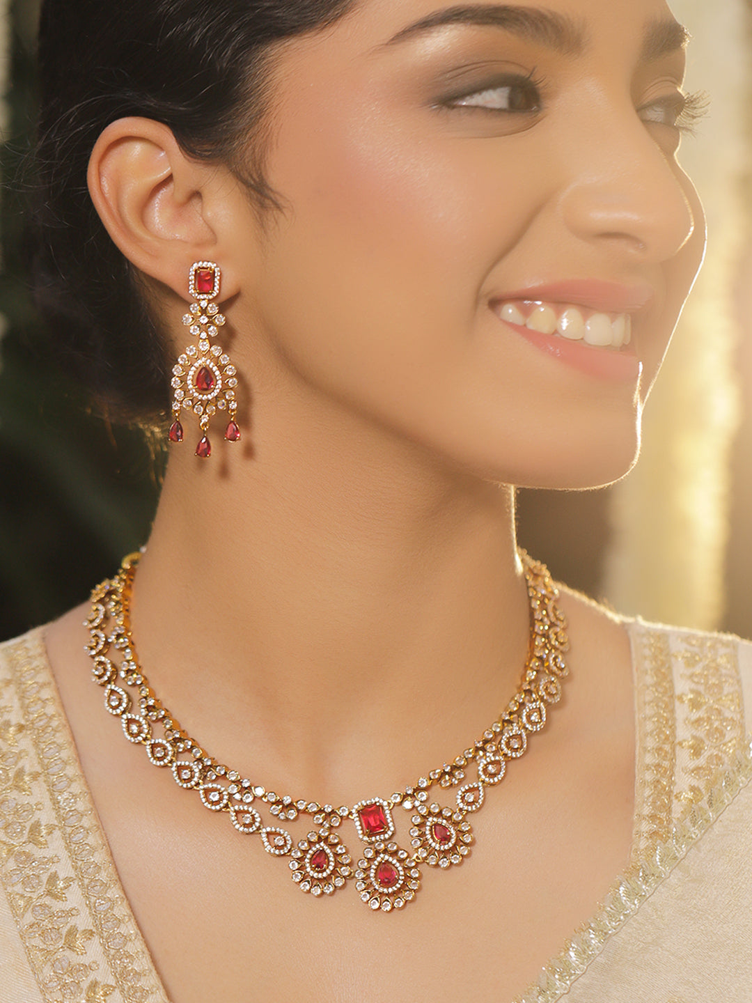 Tale of Ruby & Rose Necklace Set フリーサイズ