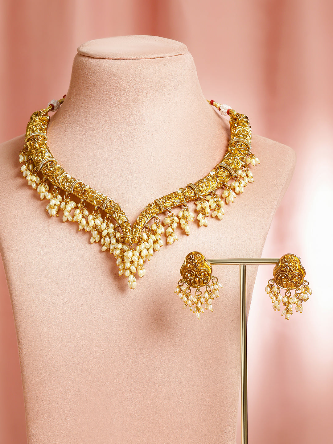 Gold & Pearls of Celebration Necklace Set フリーサイズ
