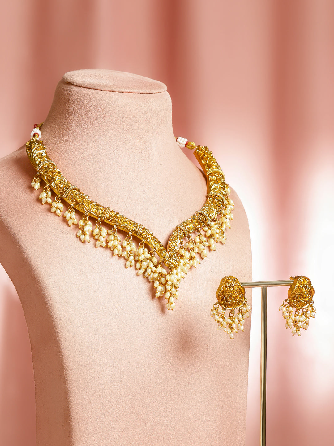 Gold & Pearls of Celebration Necklace Set フリーサイズ