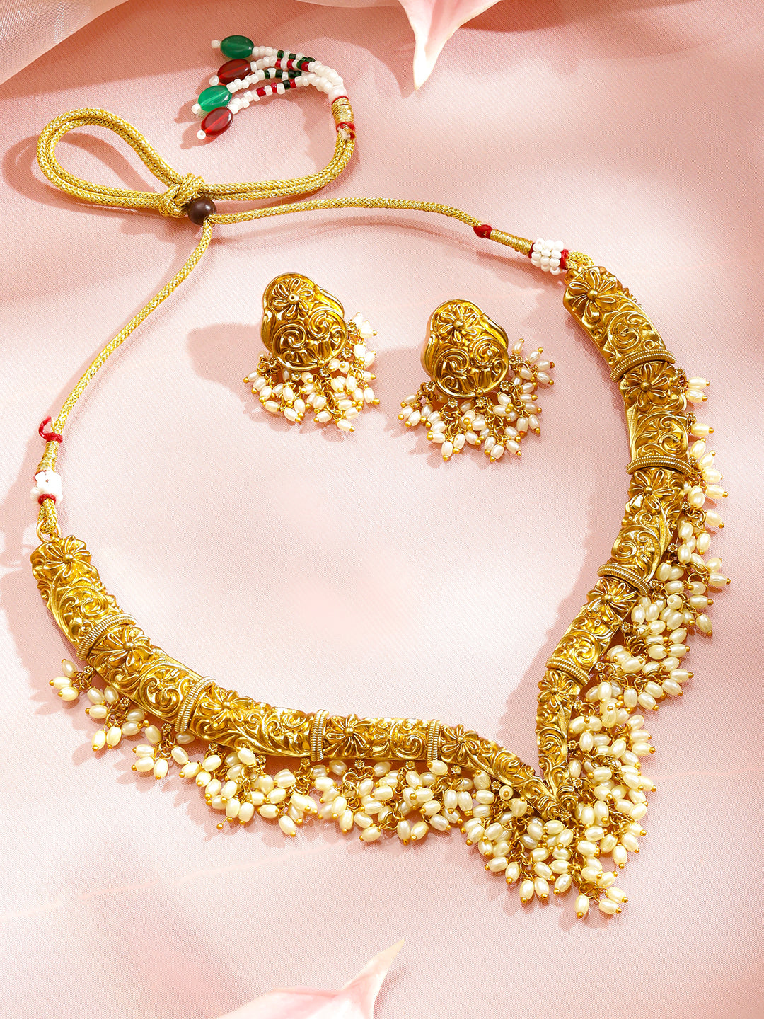 Gold & Pearls of Celebration Necklace Set フリーサイズ