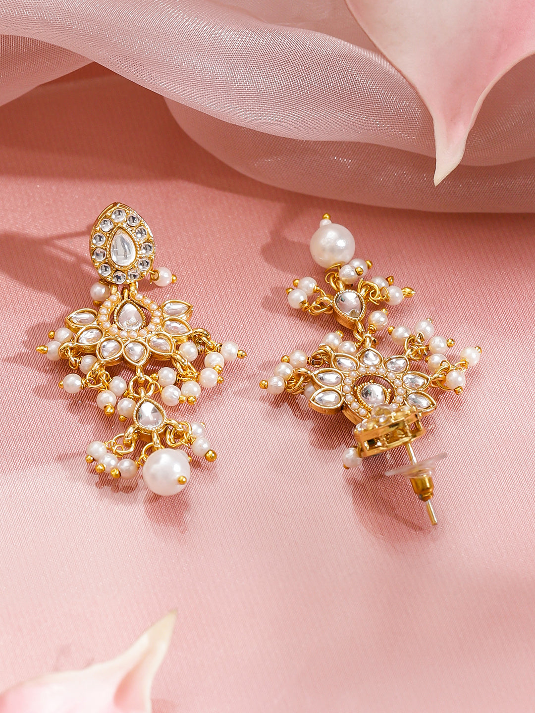 Elegant Hues Kundan Pearls Necklace Set フリーサイズ