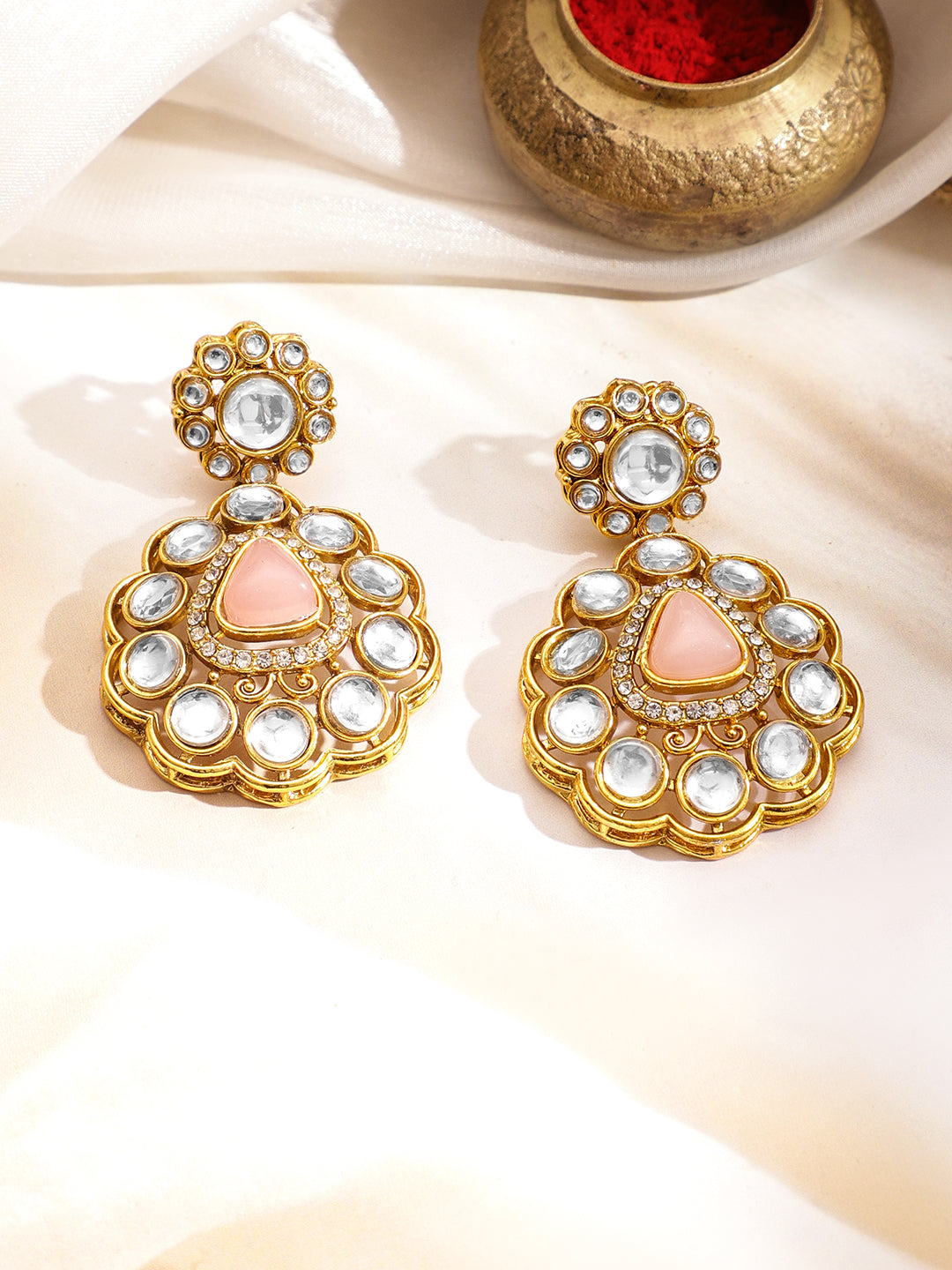 Vintage Glow Pink & Green Necklace Set フリーサイズ