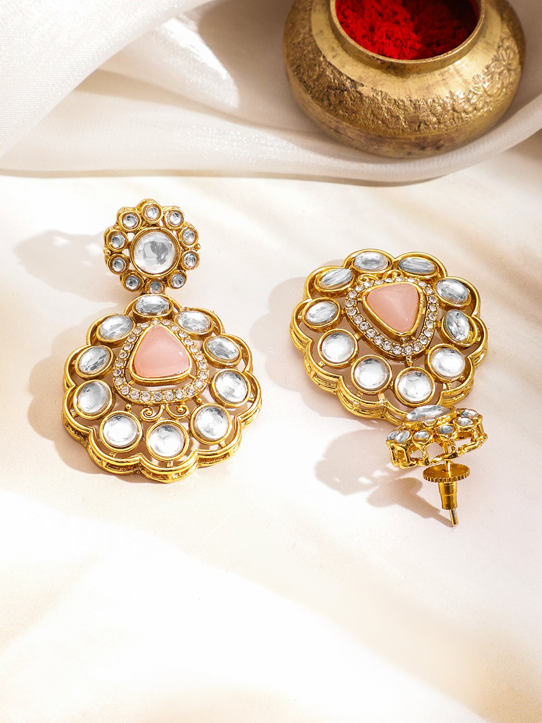 Vintage Glow Pink & Green Necklace Set フリーサイズ