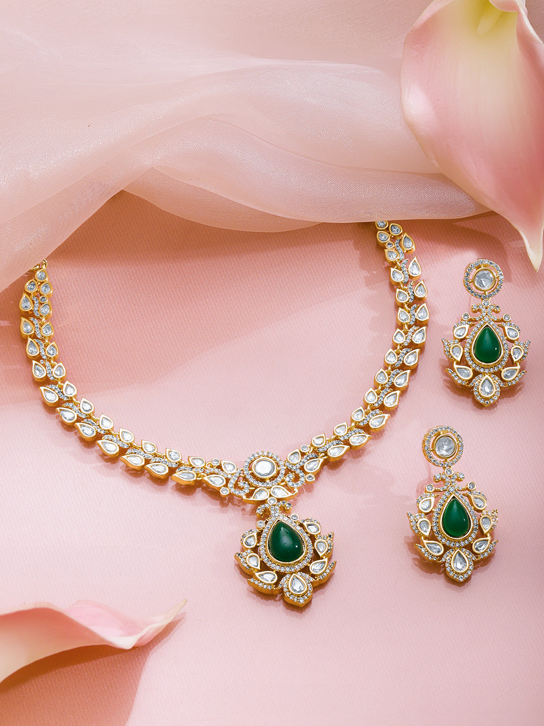 Emerald Luxe Necklace Set フリーサイズ