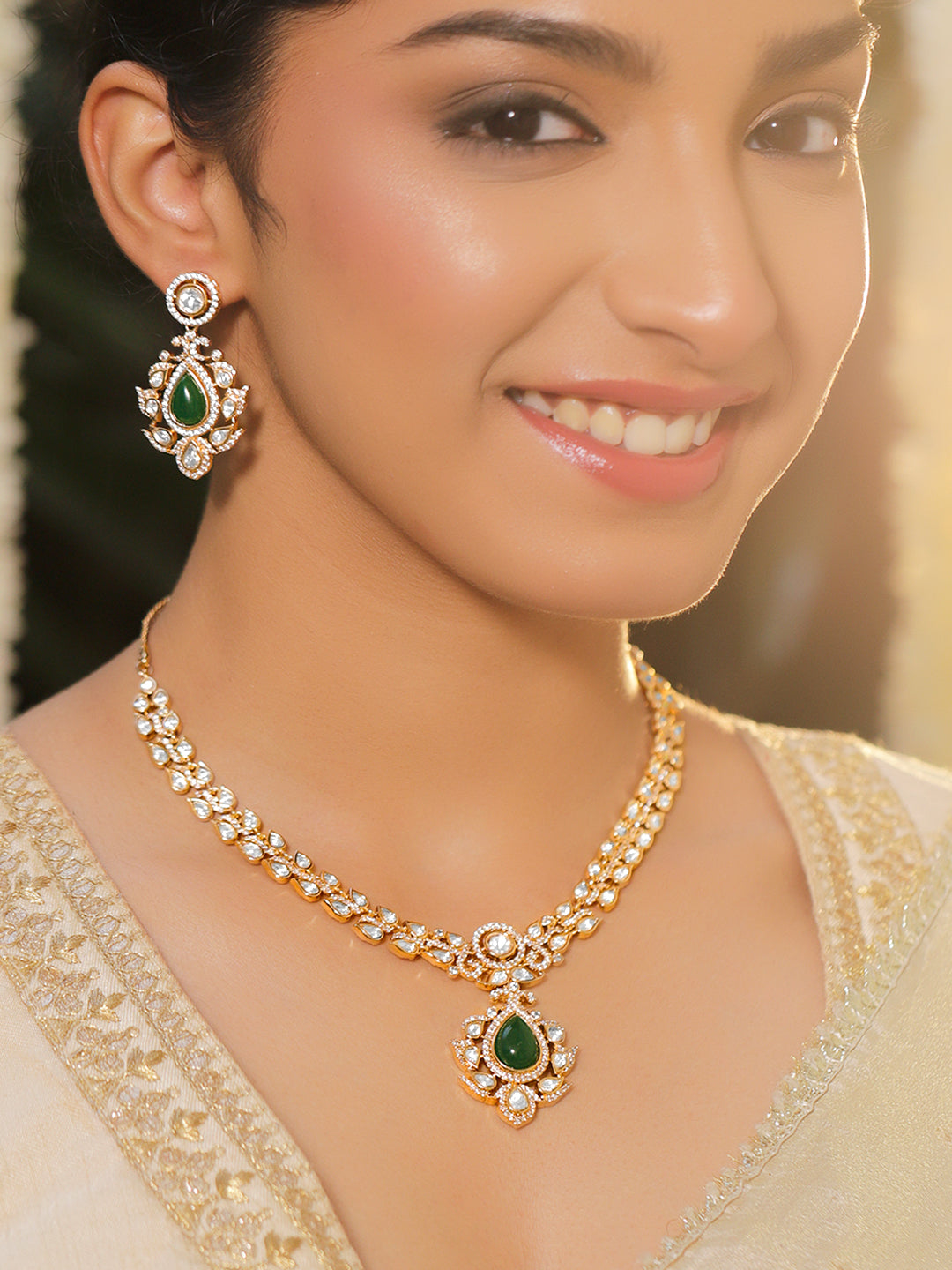 Emerald Luxe Necklace Set フリーサイズ