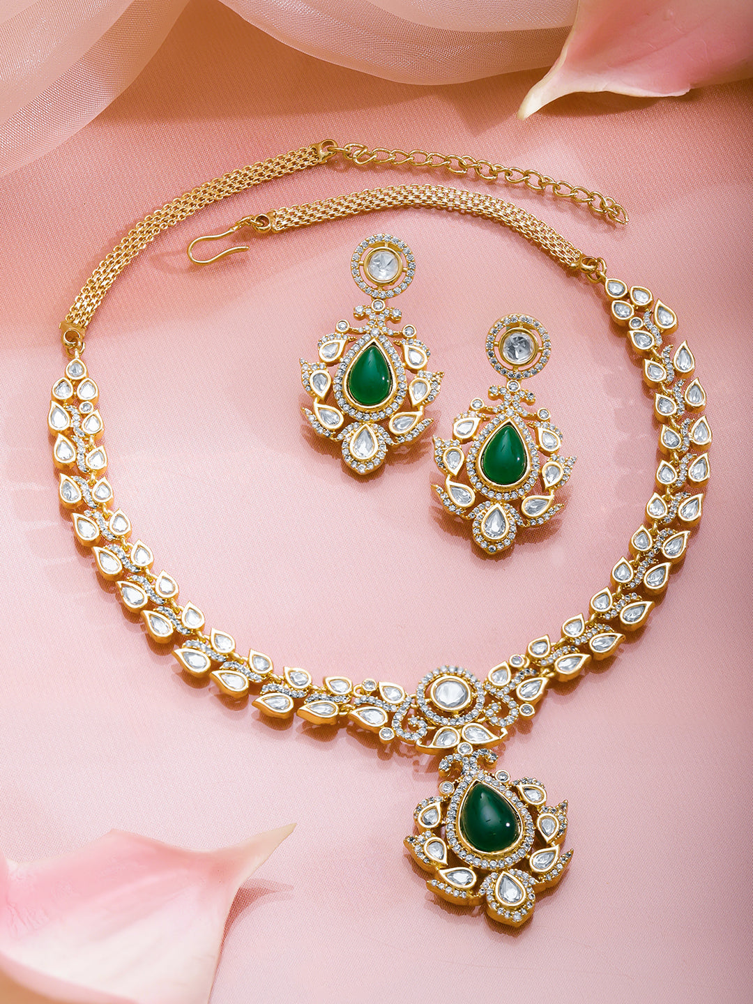 Emerald Luxe Necklace Set フリーサイズ