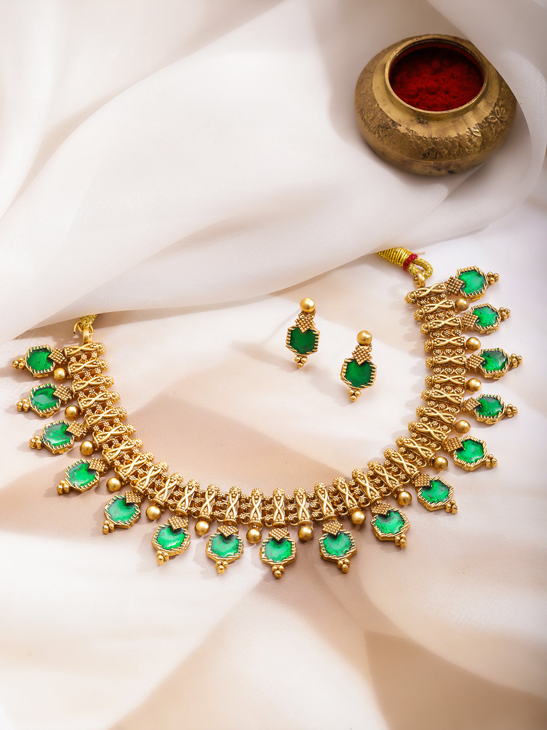 Royal Green Grandeur Jewellery Set フリーサイズ