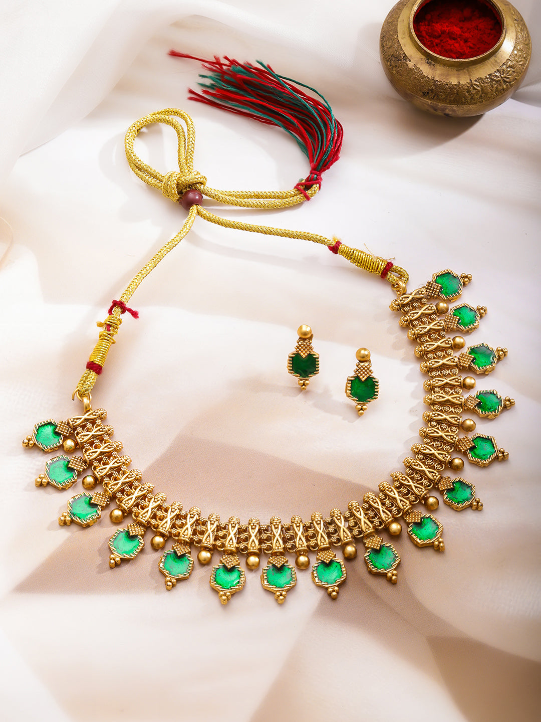 Royal Green Grandeur Jewellery Set フリーサイズ