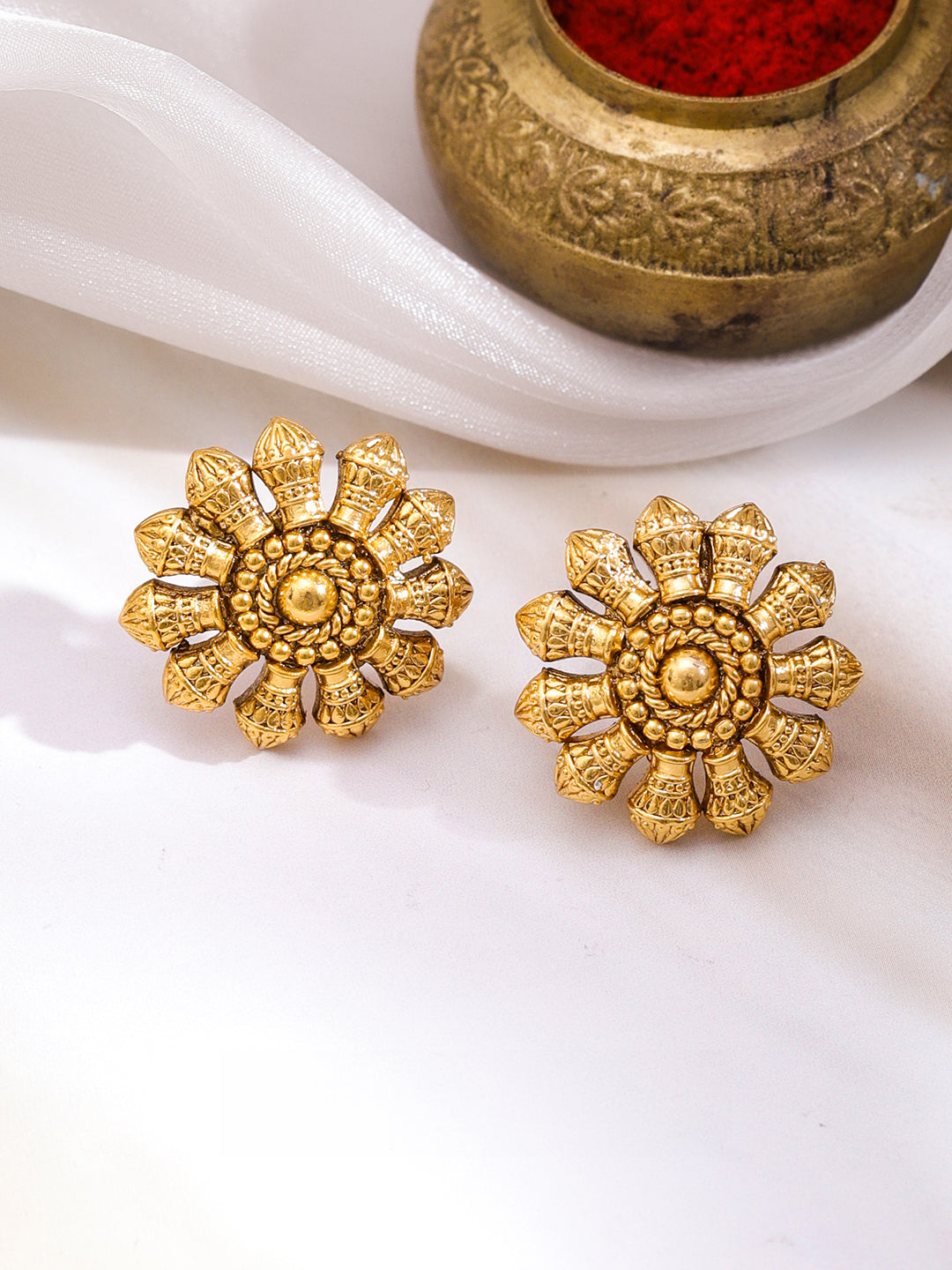 Floral Reverie Golden Necklace Set フリーサイズ