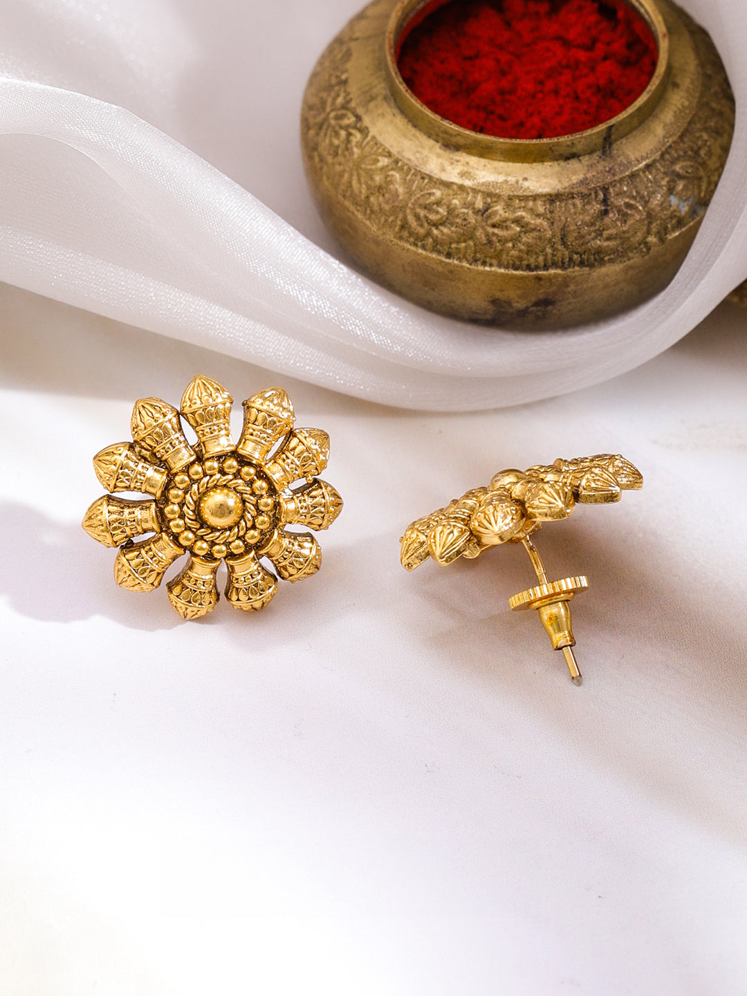 Floral Reverie Golden Necklace Set フリーサイズ